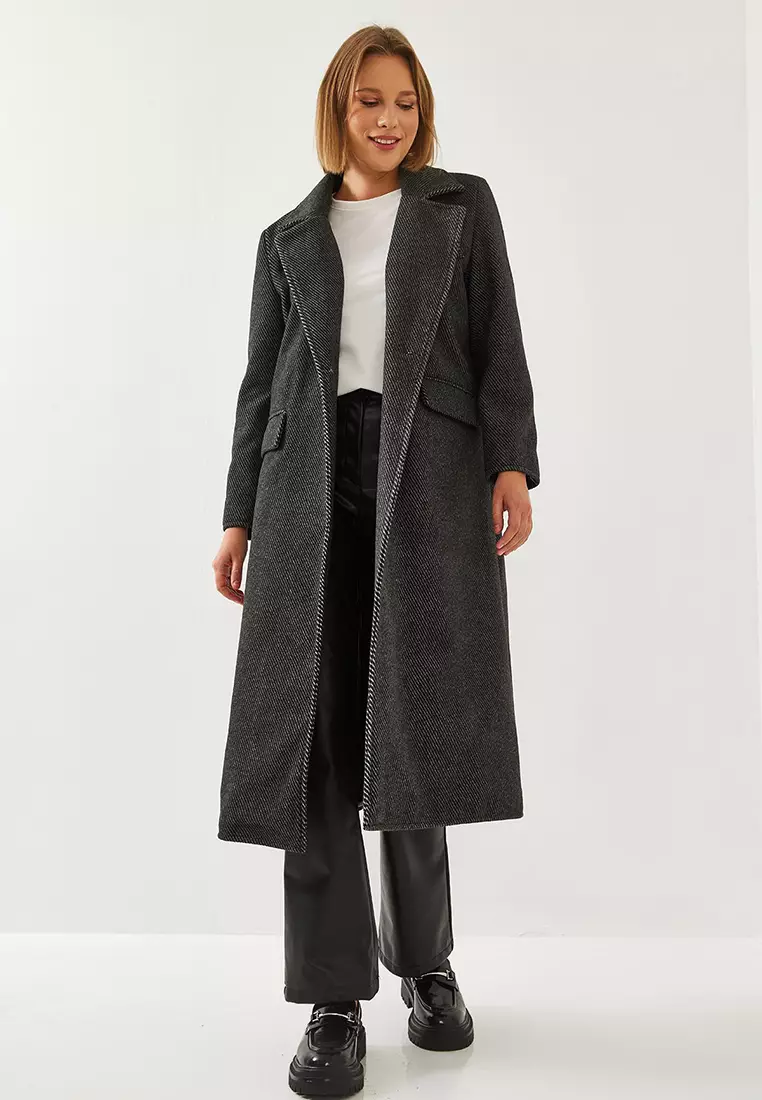 Women's Sleeve Crest Detail Long Stamp Coat 2496 60261001