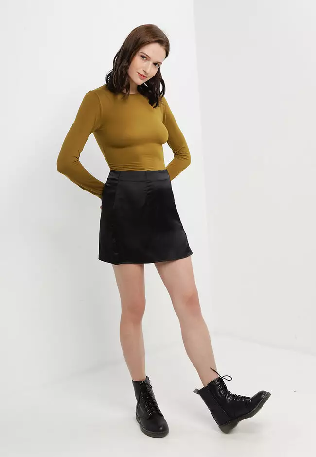Topshop satin bias 2025 mini skirt