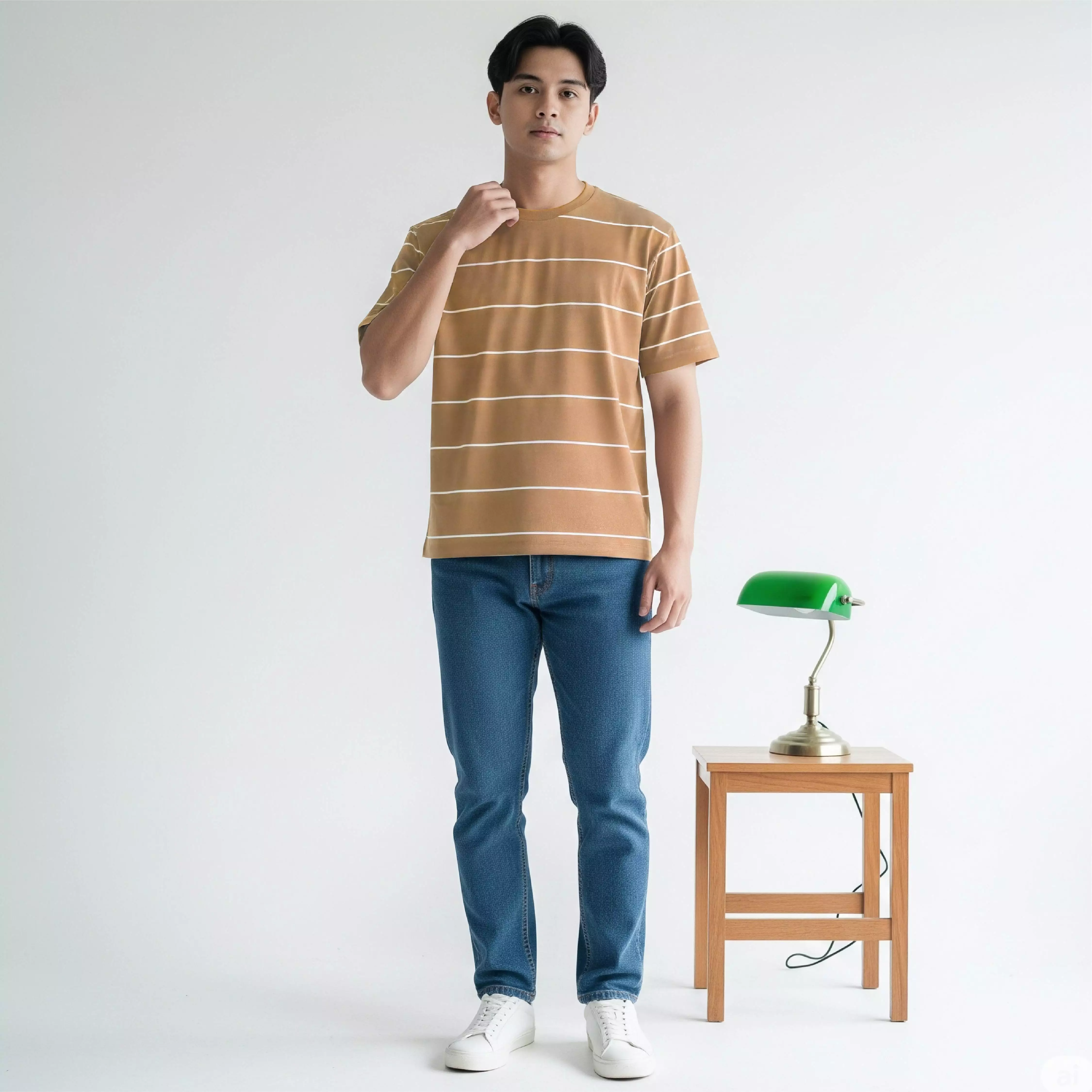 Kale EROS BROWN / Cotton Cloudy / Kaos Boxy Fit / Kaos Korea / Atasan Kaos Pria / Kaos Basic Pria