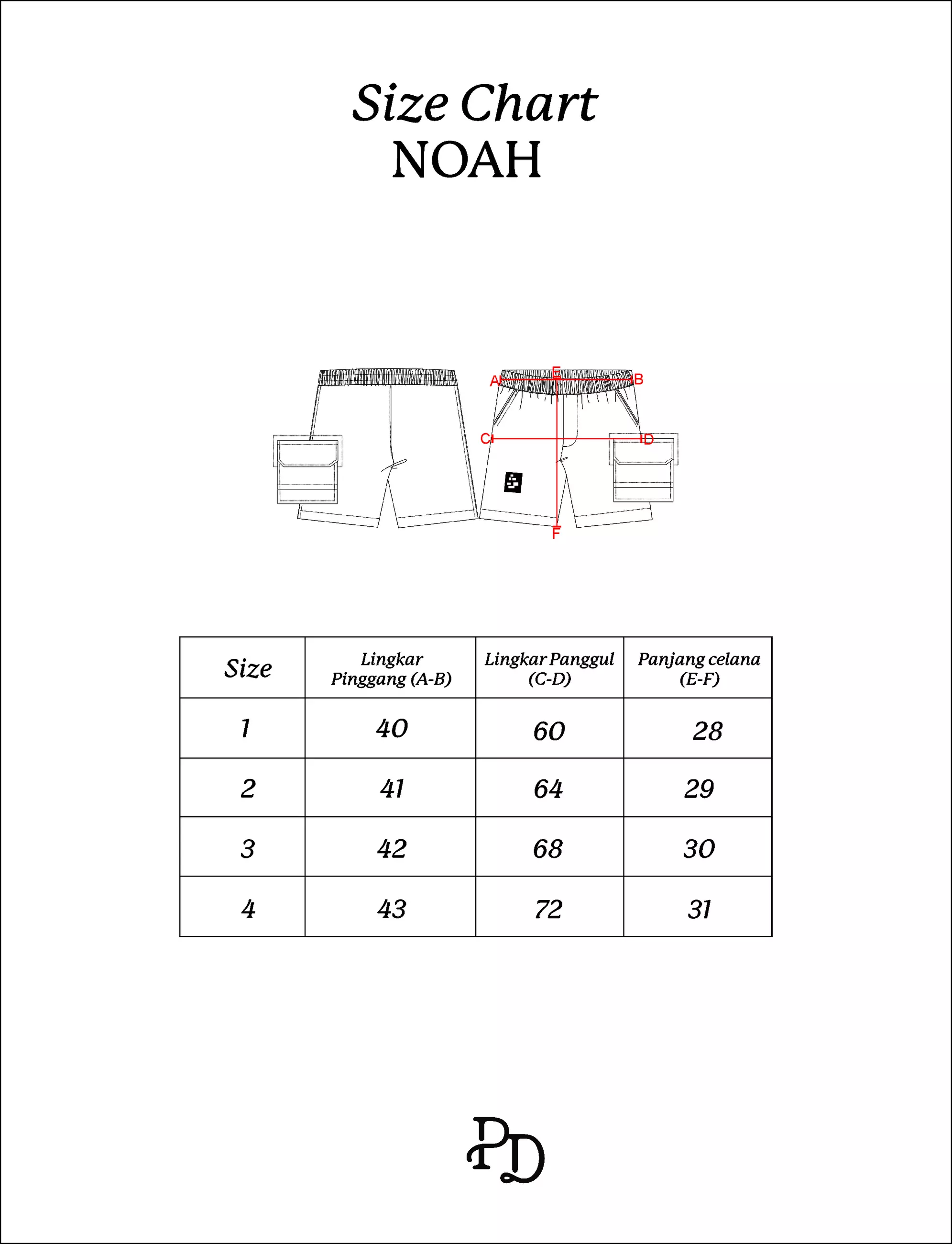 Qna Boy Noah Celana Pendek Katun Anak Sage
