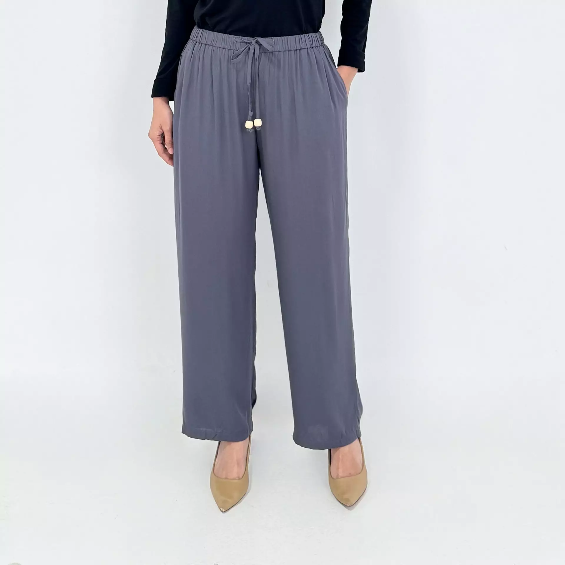 Celana Panjang Muslim Wanita - Tania Cotton Basic Daily Pants