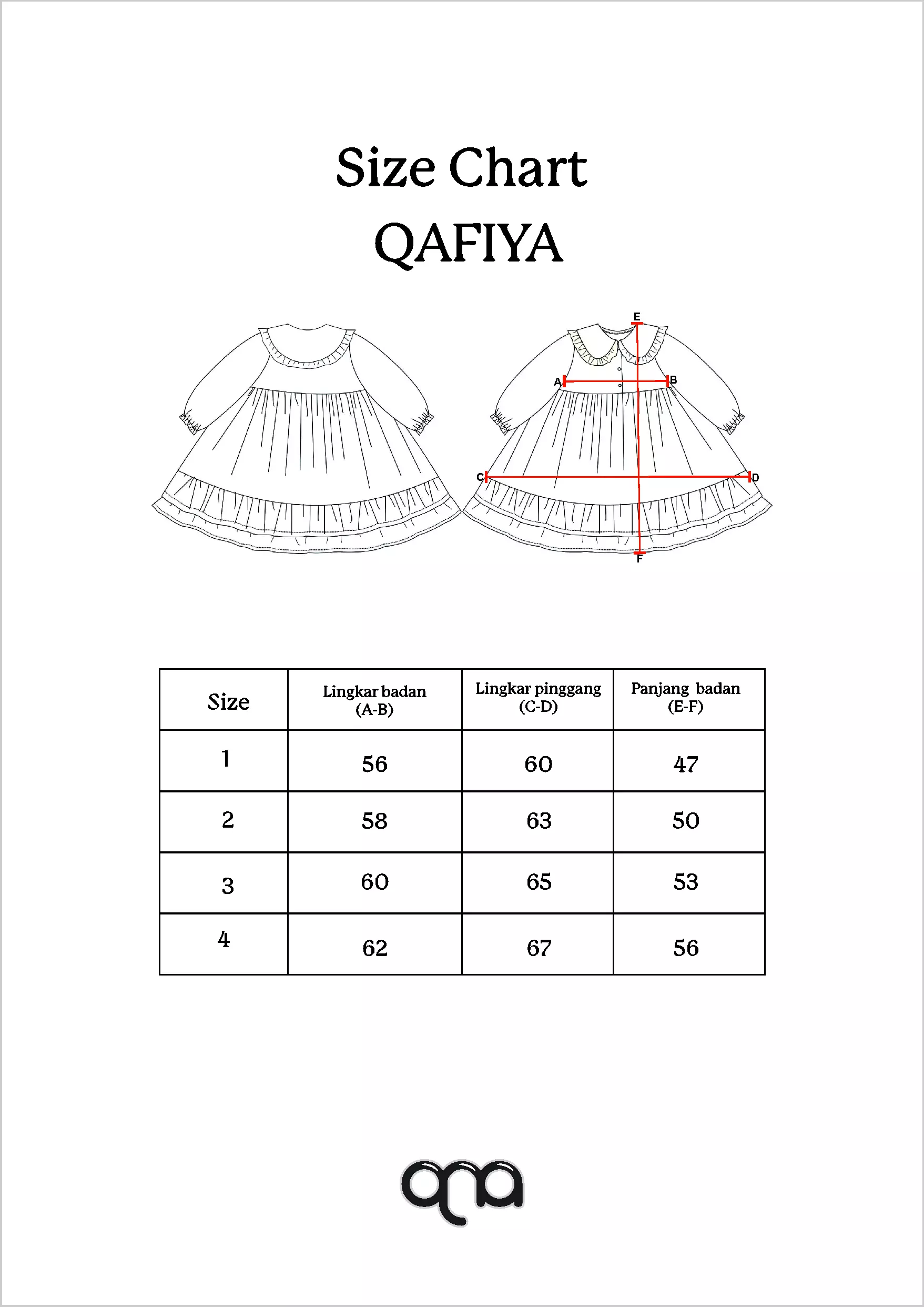 Qna Girl Qafiya Dress Midi Anak Hijau Motif Bunga