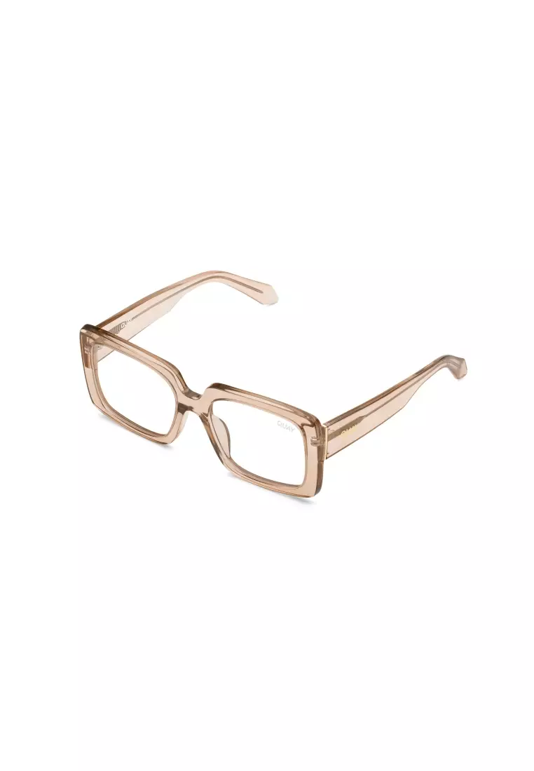 Total Vibe Blue Light Glasses - Tan/Clear