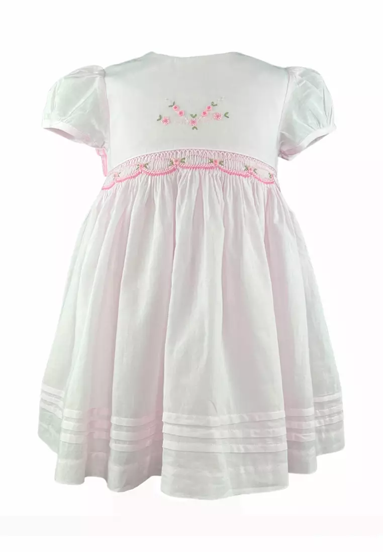 Buy PERIWINKLE Betty Pink Smocked dress 2024 Online | ZALORA Philippines