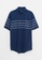 LC Waikiki blue Regular Fit Short Sleeve Striped Men's Shirt 7CE3BAAD7938E9GS_6