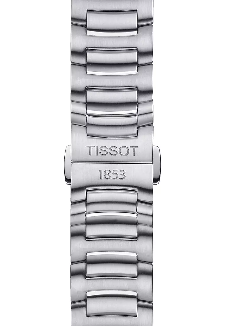 T-Touch Lady Solar Grey Stainless Steel Bracelet and Black mother-of-pearl Dial Quartz Watch - T075.220.11.101.01