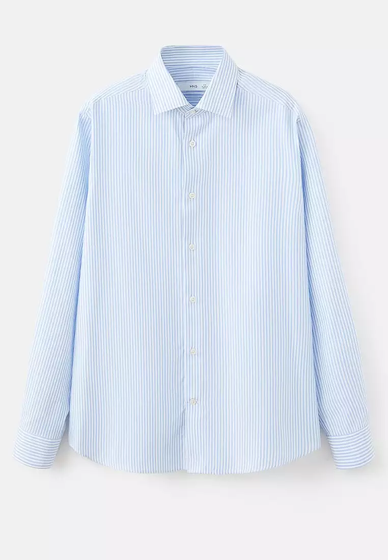100% Cotton Slim-Fit Striped Shirt