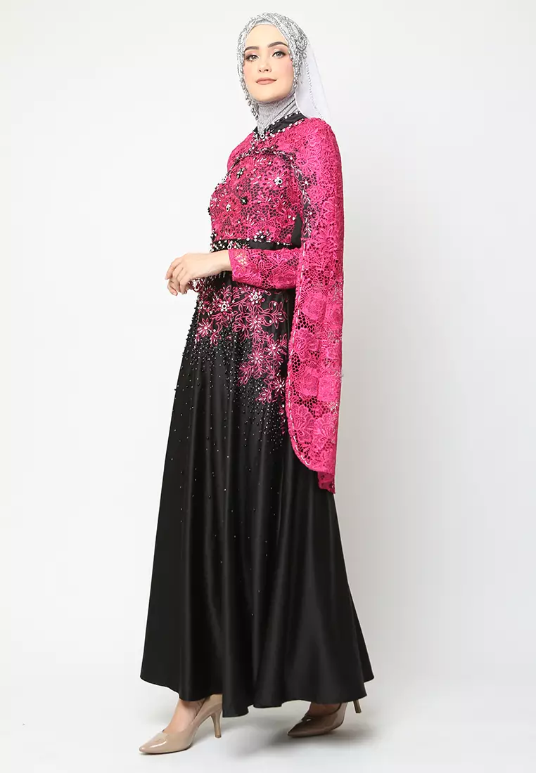 Bibiq Gamis Brokat Satin