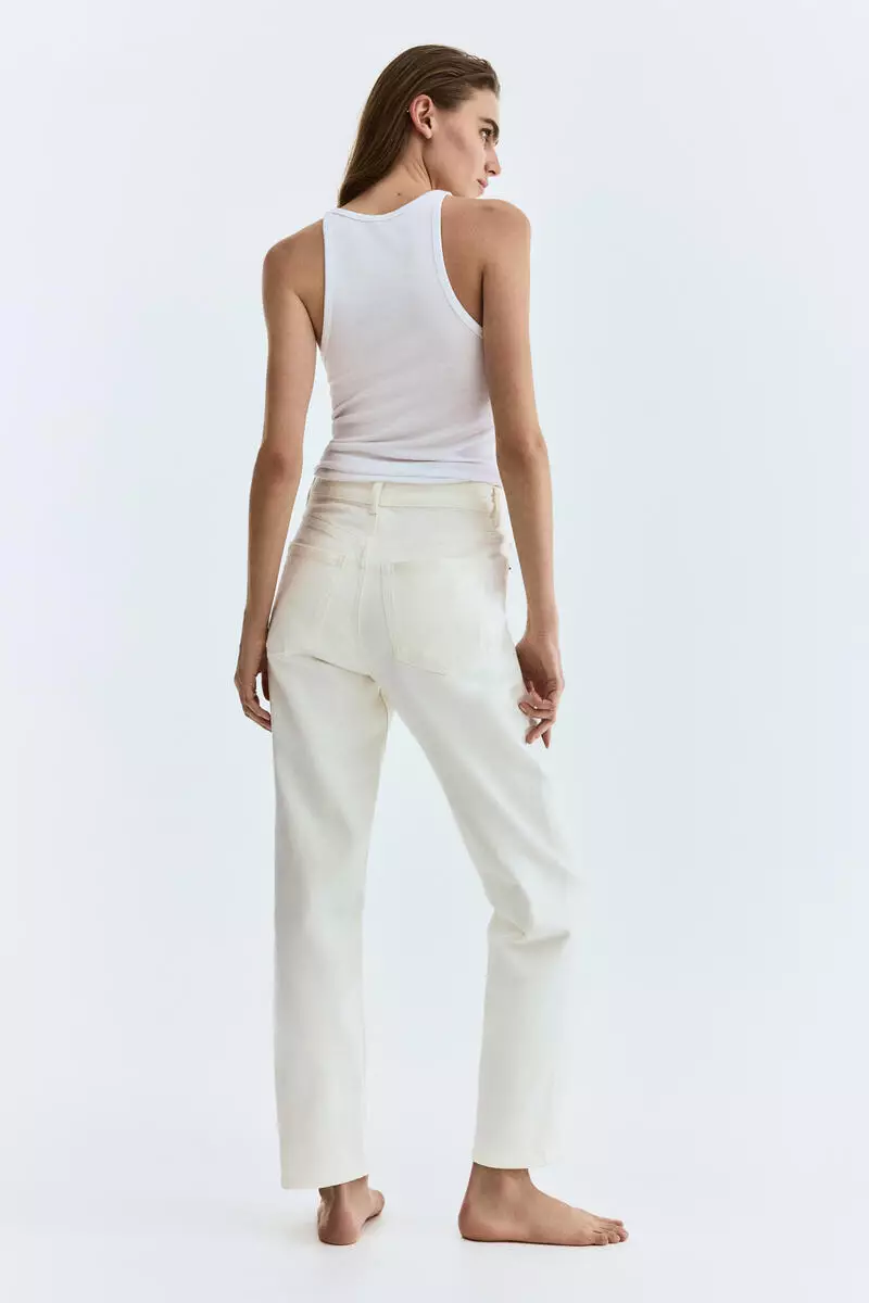 Mom Slim Fit High Waist Ankle Jeans