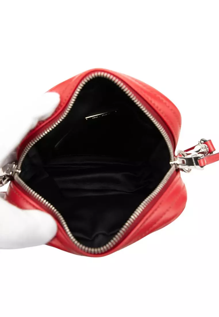 Pre-Loved Miu Miu Vitello Soft Crystal Embellished Solitaire Camera Bag