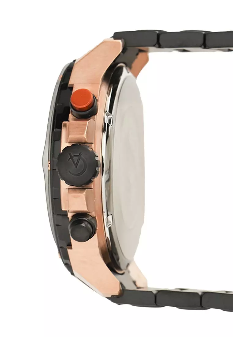 Alexandre Christie Jam Tangan Pria - Black Rosegold - Stainless Steel - 6530 MCBBRBA