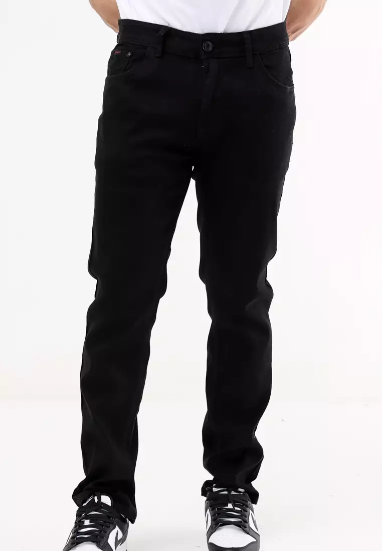 Denim Long Pants Slim Tapered Fit Stretch