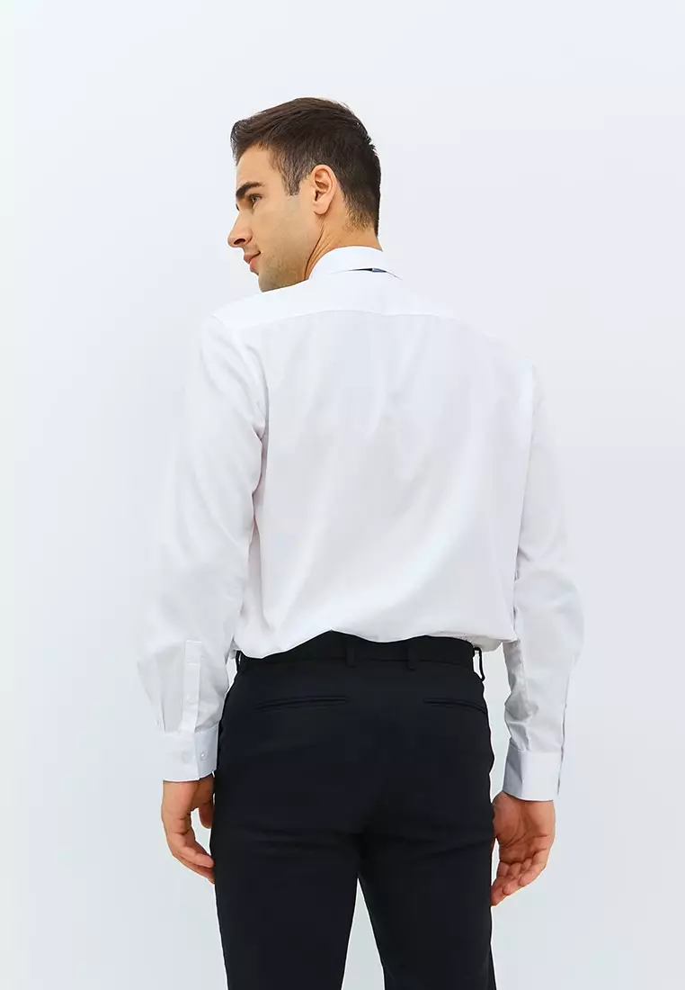 Jobb Penley Kemeja Pria Lengan Panjang Regular Fit Putih