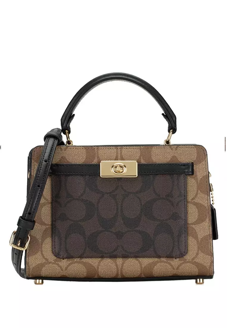 coach mini lane top handle bag