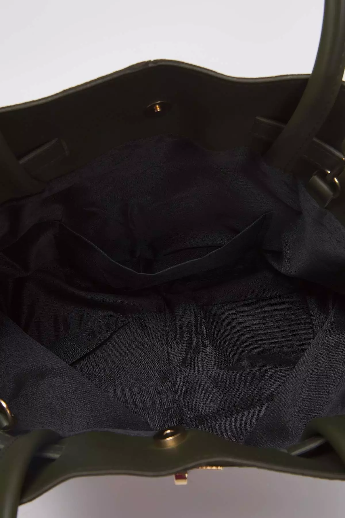 Khaki Soft Suede Handle And Crossbody Shoulder Bag