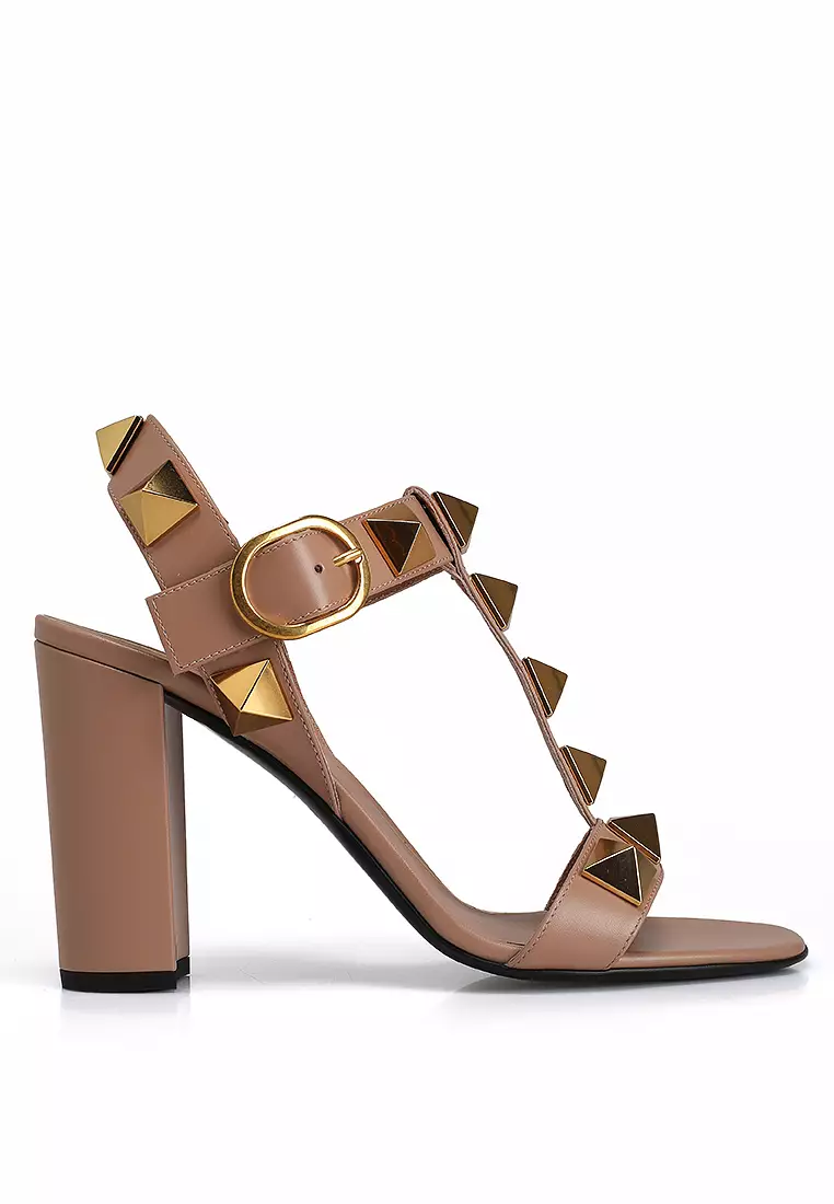 Discount on Valentino  shoes - SKU: Roman Stud Heel Sandals 90 mm (ik)