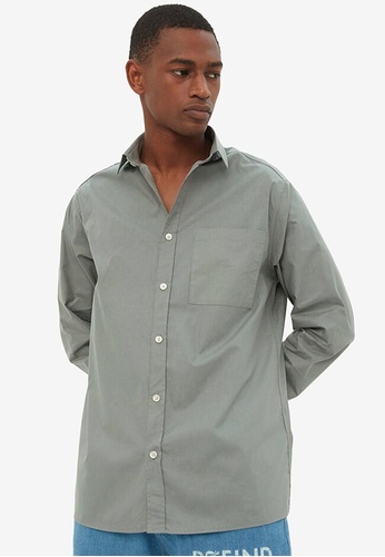 Trendyol green Long Sleeve Pocket Shirt D0BD7AA9DB8ED9GS_1