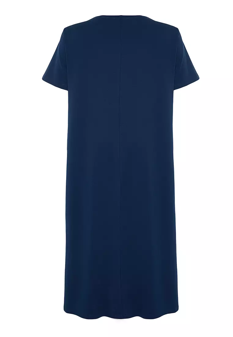 Plus Size Cotton Midi T-Shirt Dress