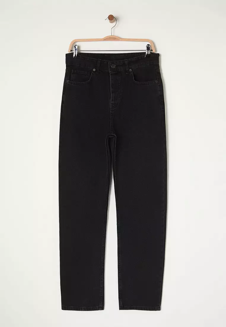 Black Baggy Fit Jeans Denim Trousers TMNAW24JE00027