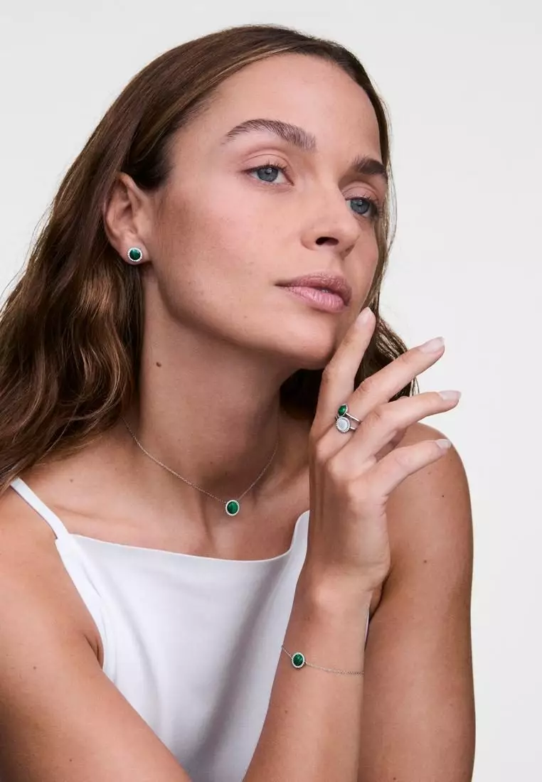 Audrey Bracelet Malachite Silver - Unisex Bracelet for women and men stainless steel Bracelet DW Official Authentic Original gelang tangan perempuan lelaki DW