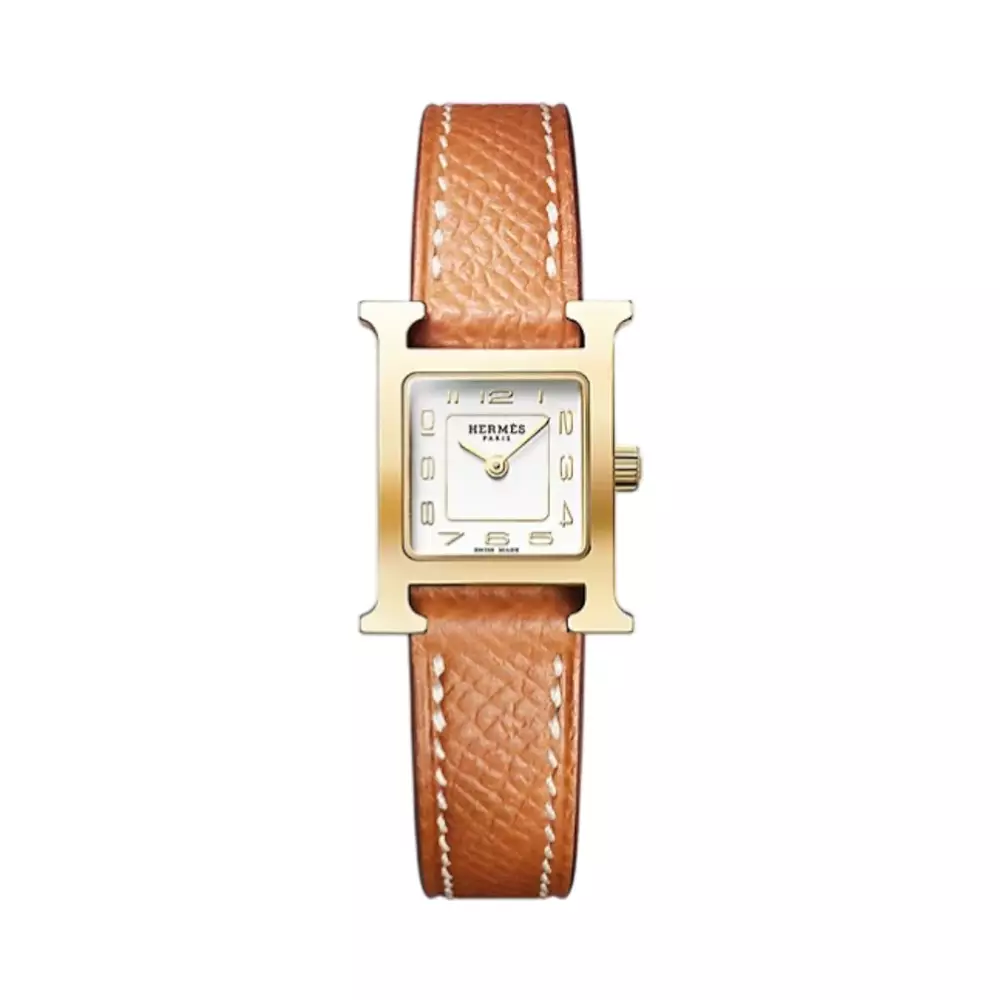 H-Hour Watch Mini Watch Epsom Gold Chestnut Ghw
