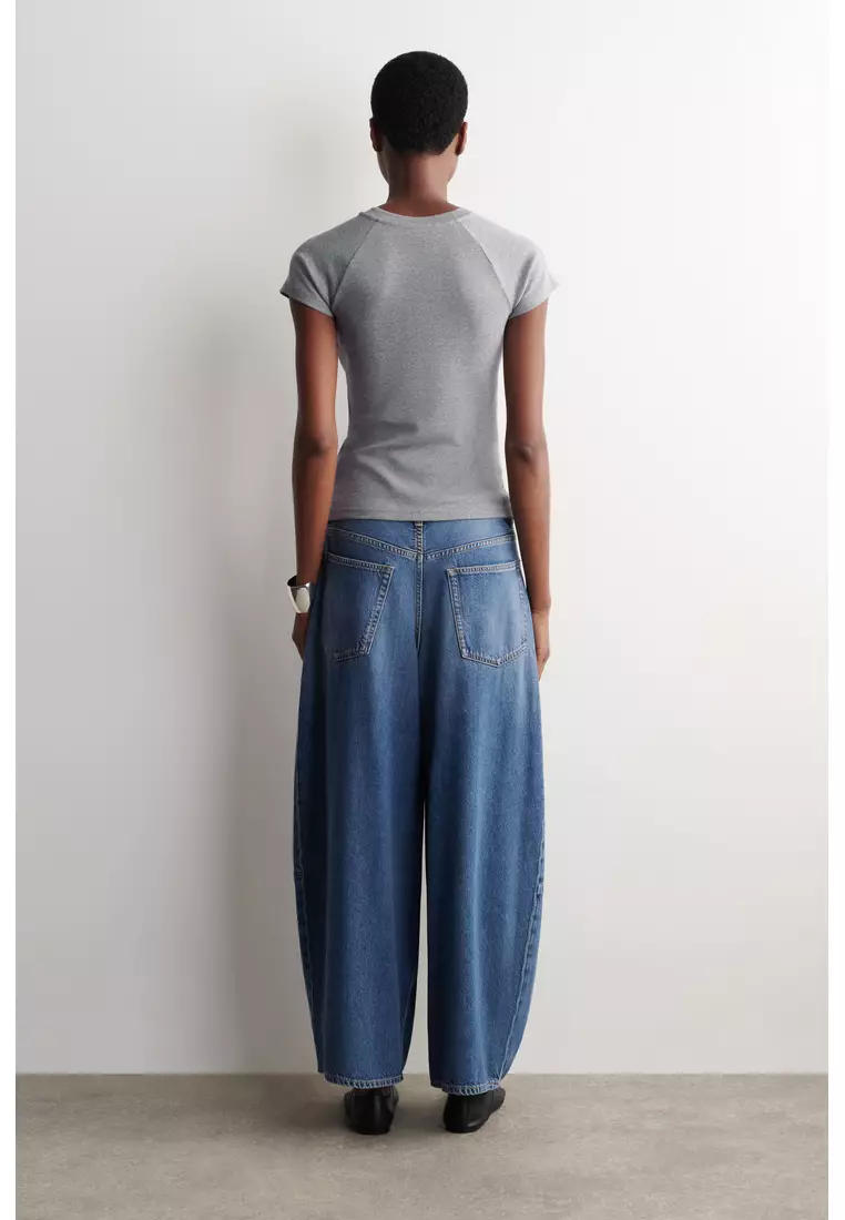 TWINE BARREL-LEG JEANS