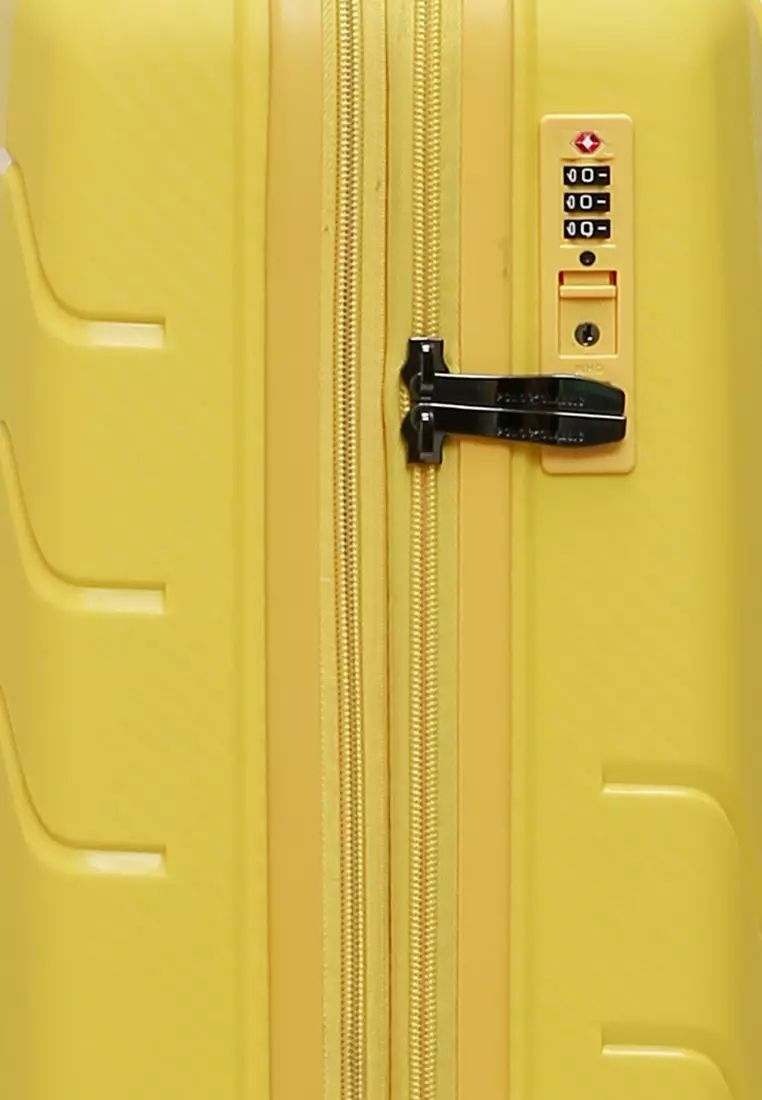 Carlton Koper Size 20inch Classic Design Suitcase Unisex TSA Lock Material Polypropylene ORIGINAL - Yellow