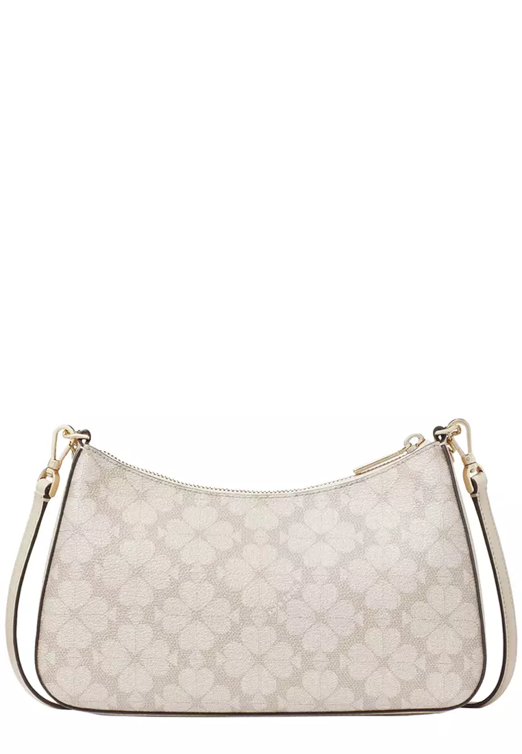 Kate Spade Signature Spade Flower Medium Convertible Crossbody Bag in Dark Beige Multi KI381