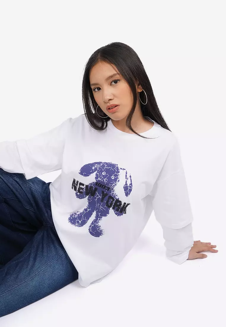 Double Layer Long Graphic T-Shirt