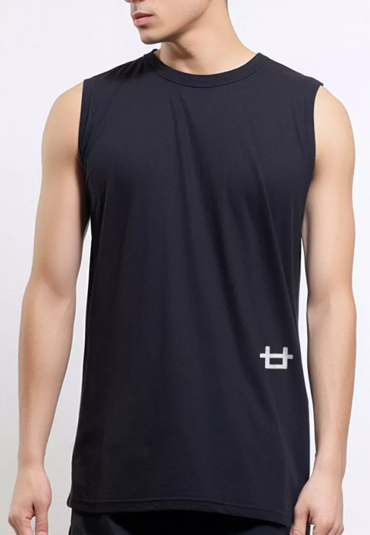 MTT15 Kaos Kutung Pria Casual SVN "Icon Logo Liver" hitam