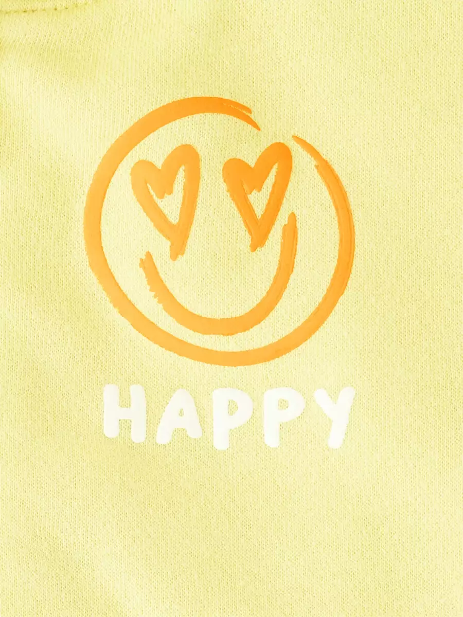 Girls Graphic Fleece Zip Up Hoodie - Jaket Anak Perempuan (Kuning)