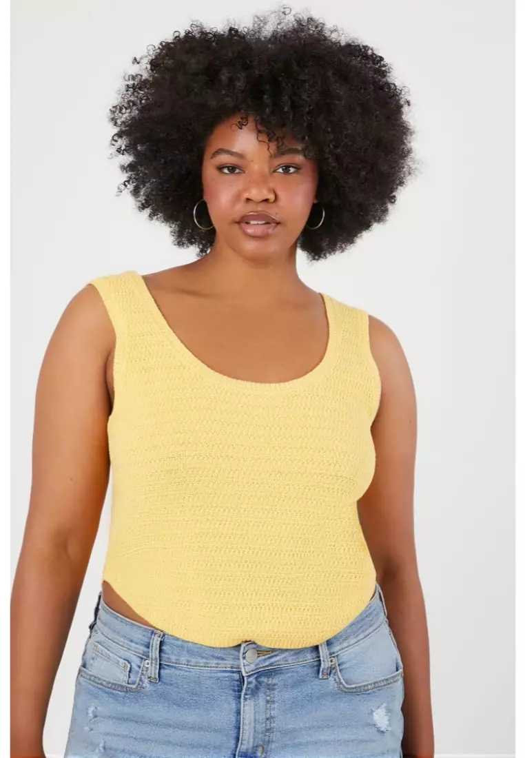 Plus size yellow tank on sale top
