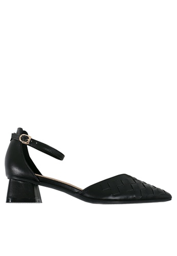 Twenty Eight Shoes black Faux Leather Strap Mid Heel 995-25 8E85BSH1BF3F7FGS_1