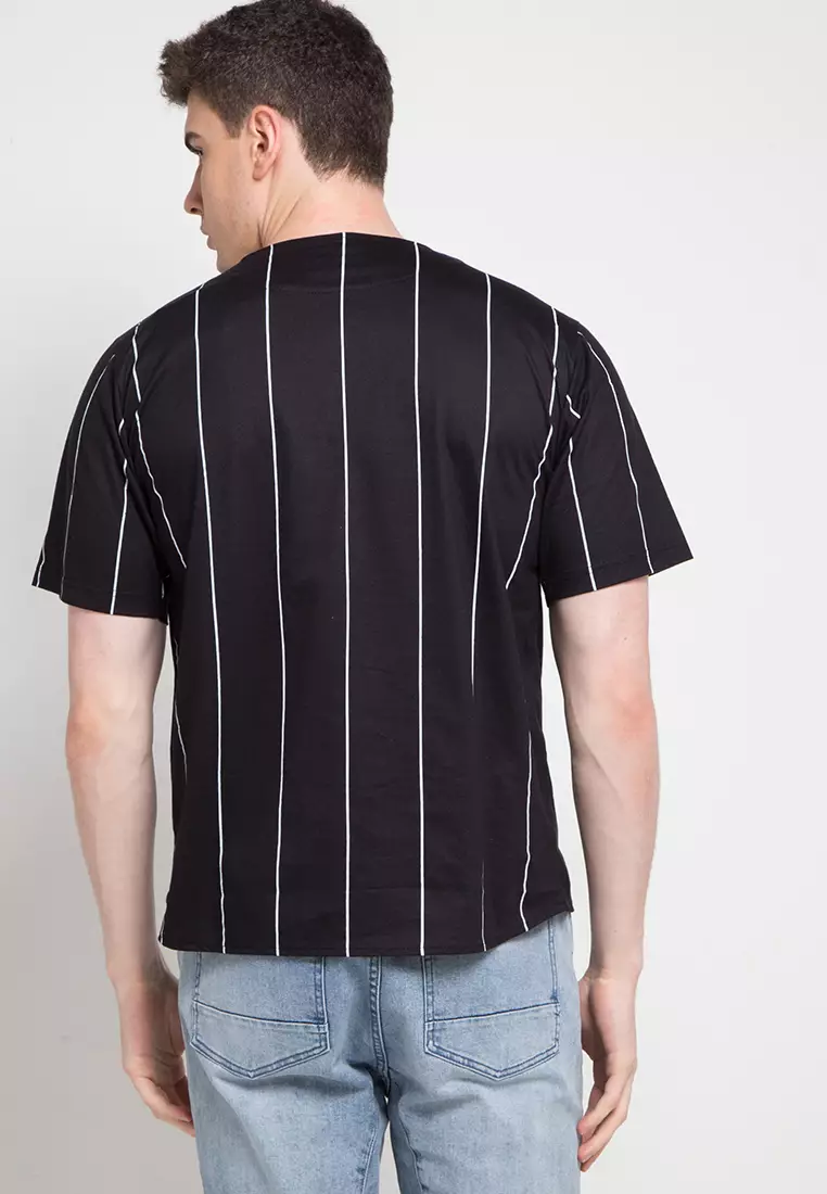 MTD37D baseball td modern blk T-shirt Hitam