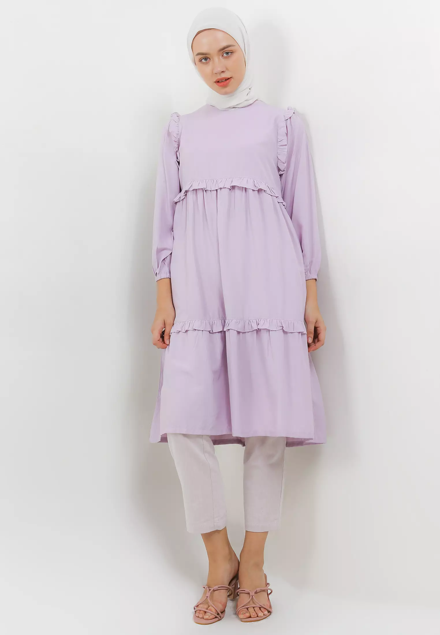 MFMW Doremi Midi Dress Gamis Lilac