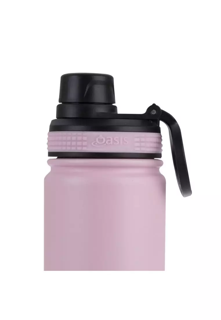 Oasis Stainless Steel Insulated Sports Water Bottle with Screw Cap 550ML - Carnation