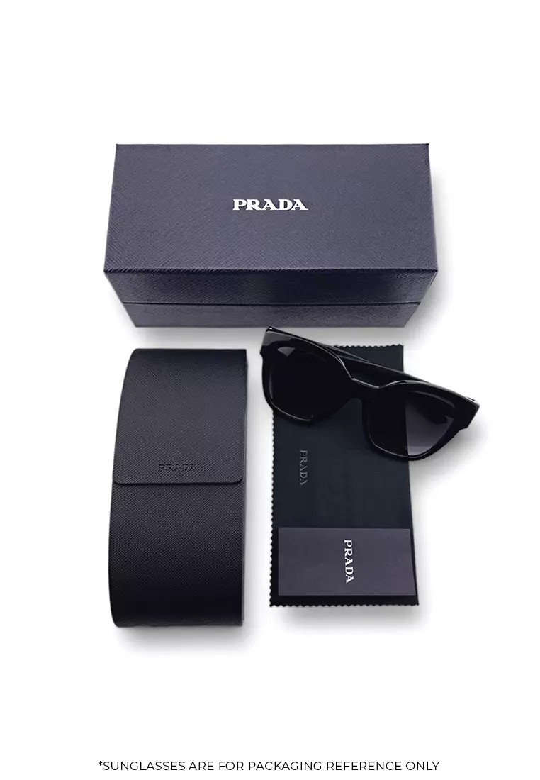 Prada Prada Women's Pillow Frame Black Acetate Sunglasses - PR 19ZSF ...
