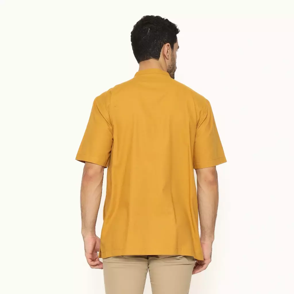 AMK Kemeja Koko Pria Lengan Pendek KK SALIM S/S Camel