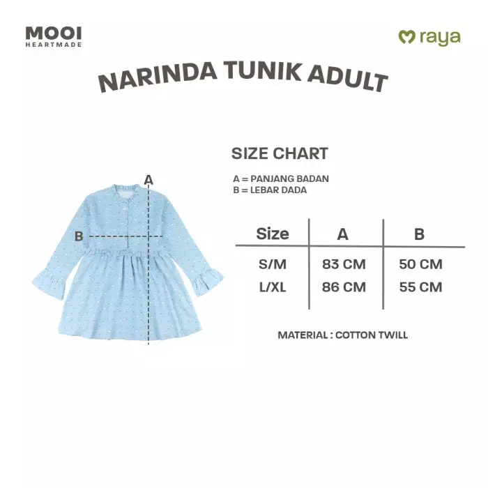 Mooi Tunik Wanita Atasan Wanita Raya Collection Narinda Tunic - Khaki