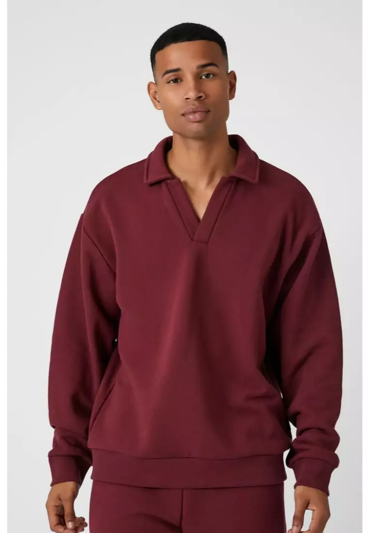Collared on sale crew neck