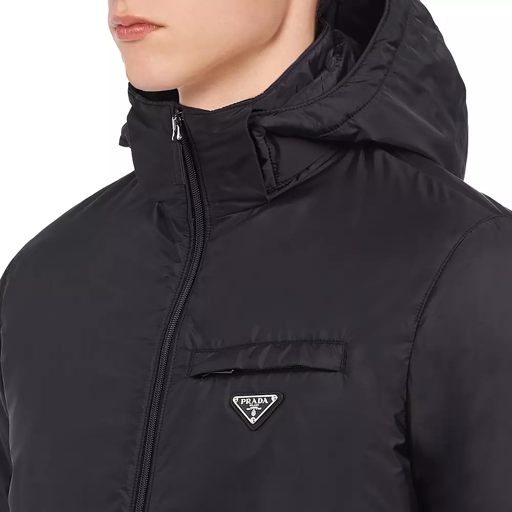 [5.5UPER DEALS] Re-Nylon Puffer Stand-Up Collar Jacket Black