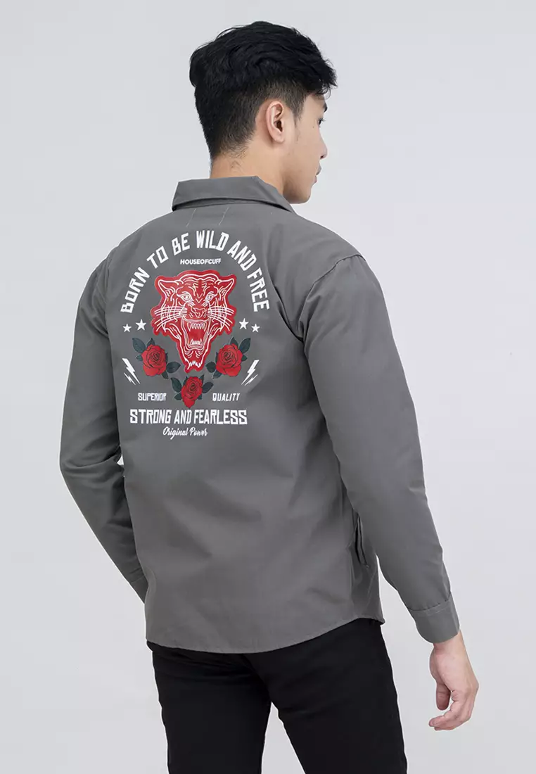 houseofcuff jaket parka abu tebal pria unisex strong n fearless