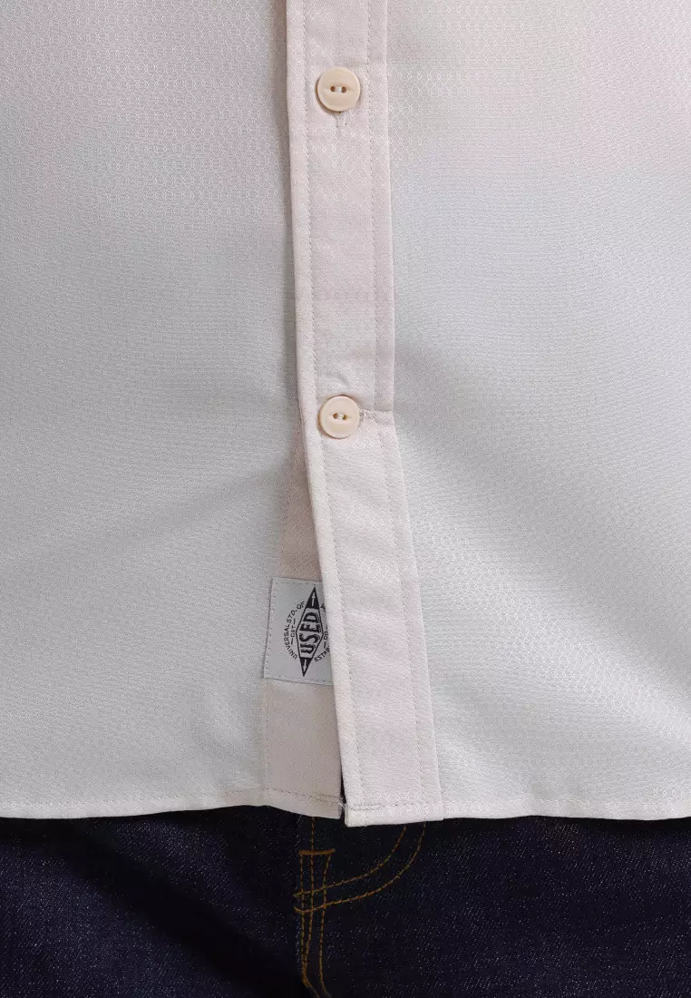 Used 1968 - Elano 045 Kemeja Koko Pria Lengan Panjang Regular Warna Beige