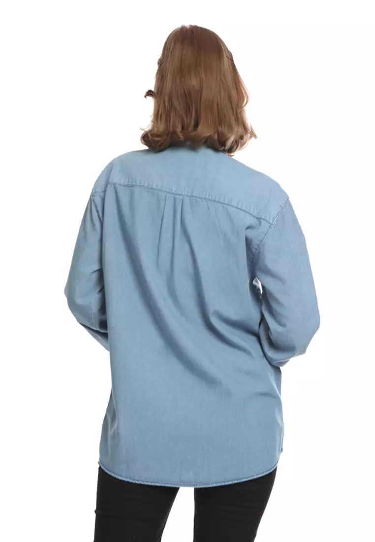 Tunik Denim Krah Mandarin KB282312