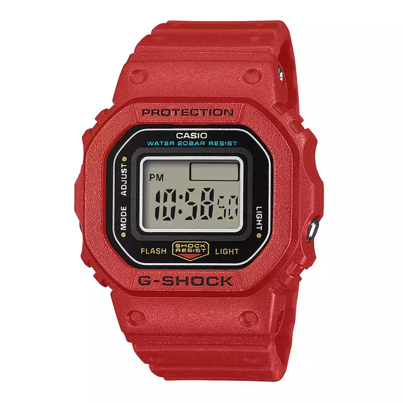 Jam Tangan Pria Casio G-Shock Nano DWN-5600-4JR Digital Dial Red Resin Band (JDM)