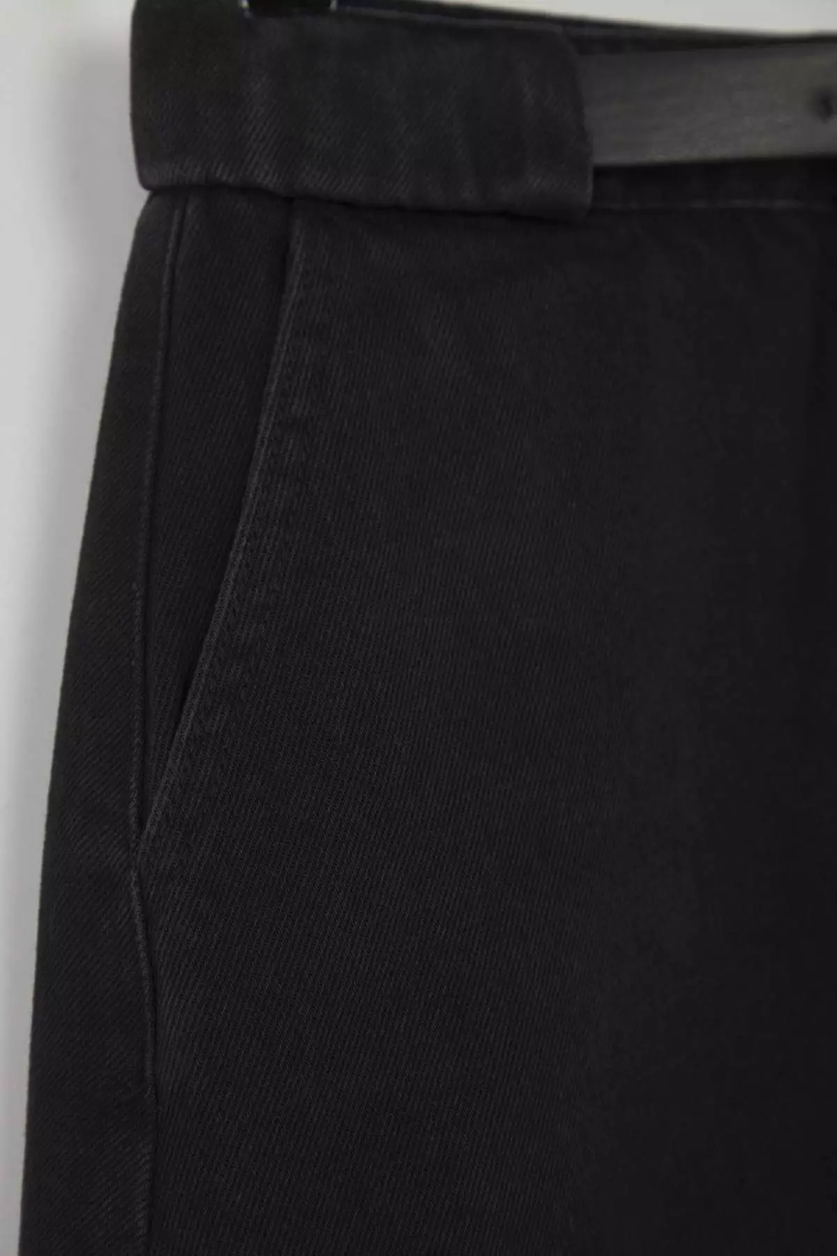 Trendyolmilla Wardrobe Essentials Black More Sustainable Belt Detailed Denim Skirt Twoaw26Et00027