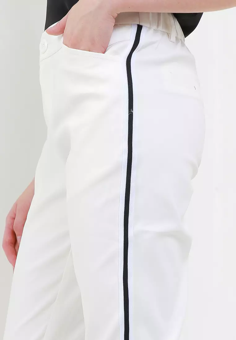 Stretch and back waist Rubber long pant