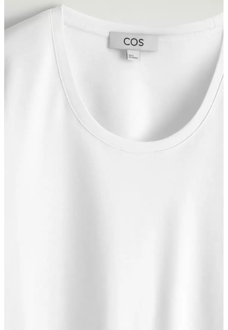 SCOOP-NECK COTTON T-SHIRT