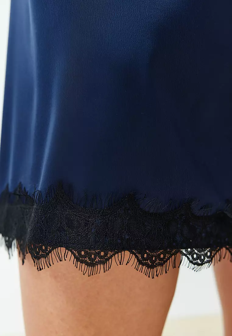 Plus Size Satin Midi Skirt