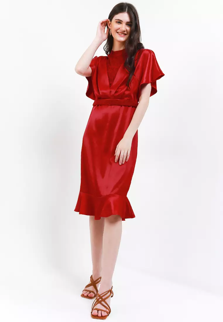 Dress With Flared Sleeves